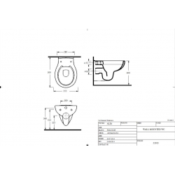 Κρεμαστή λεκάνη Rimless με Κάλυμμα 50εκ. Ege Vitrifiye Alia 53303 Λευκό
